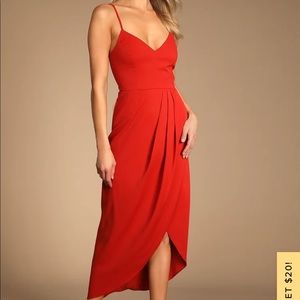 Red dress from Lulus that is an XS. Never work but missed the return window.